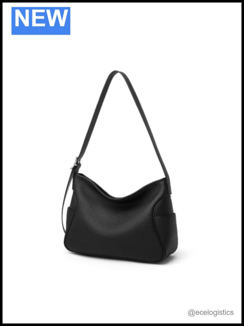Genuine Leather Hobo Purse for Women, Soft Top Grained Shoulder Tote Bag with